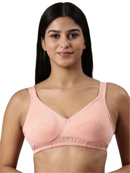 BLOSSOM - Double Layered Wide Strap Bra Circlet - Peach
