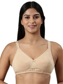 BLOSSOM - Double Layered Wide Strap Bra Circlet - Nude