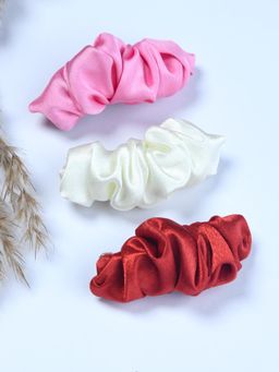 FUNKRAFTS - Girls Satin Hairclips Pack Of 3 - Multicolor (16 Years And Above)