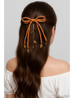 FUNKRAFTS - Girls Ethnic Bow Hairclip - Brown (16 Years And Above)
