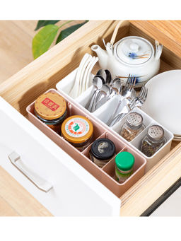 ARHAT ORGANIZERS - Storage Tray with Divider (Pack Of 3) (S)