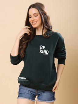 The Fit Theory - Women Relaxed Fit Printed Sweatshirt