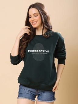 The Fit Theory - Women Relaxed Fit Printed Sweatshirt