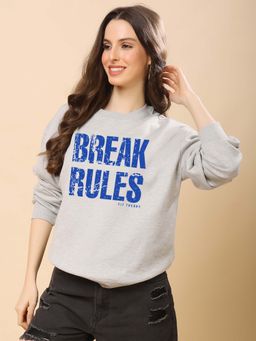 The Fit Theory - Women Relaxed Fit Printed Sweatshirt