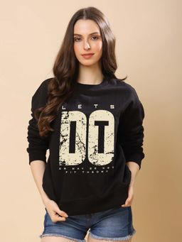The Fit Theory - Women Relaxed Fit Printed Sweatshirt