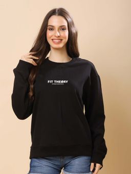The Fit Theory - Women Relaxed Fit Printed Sweatshirt