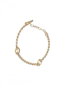 Ferragamo - Golden Twisted Chain Bracelet