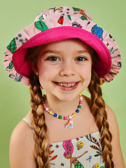 Accessorize London - Pink Mermaid Bucket Hat