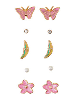 Accessorize London - Tropical Earrings (Pack of 5)