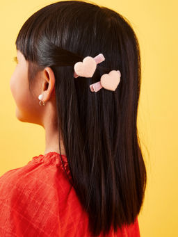 Accessorize London - Girl Heart Crochet Clips (Pack of 2)