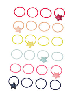 Accessorize London - Girl Star Itsy Bitsy Rubber Band (Pack of 24)
