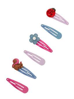 Accessorize London - Girls Woodland Hair Clips (Pack of 6)