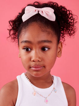 Accessorize London - Pink Girls Bow Barrette Clip