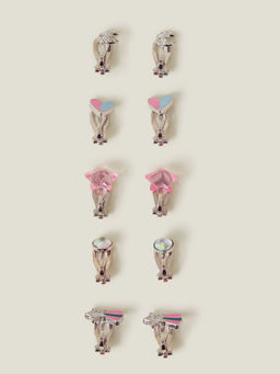 Accessorize London - Girls Celestial Clip-On Earrings (Pack of 5)