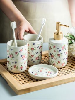 The Better Home - Bathroom ware Set of 4 pcs White