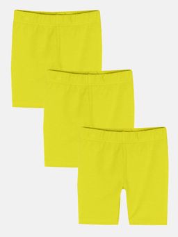 KiddoPanti - Girls Cycling Shorts (Pack of 3)