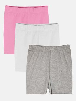 KiddoPanti - Girls Cycling Shorts (Pack of 3)