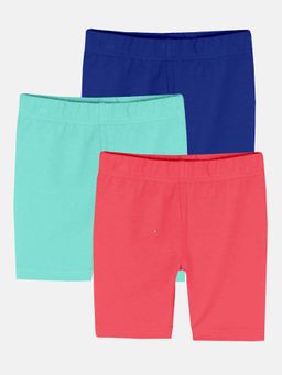 KiddoPanti - Girls Cycling Shorts (Pack of 3)