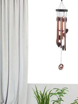 At Home by Nilkamal - Aeolian Medium Hanging Wind Chime - Black