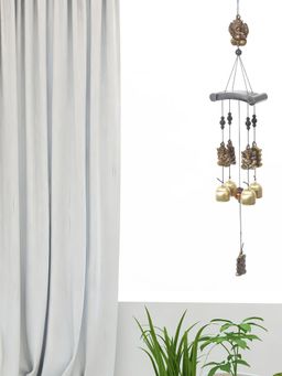 At Home by Nilkamal - Hanging Ganesha Small Wind Chime - Gold