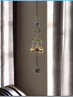 At Home by Nilkamal - Peacock Trunk Hanging Wind Chime - Multicolor