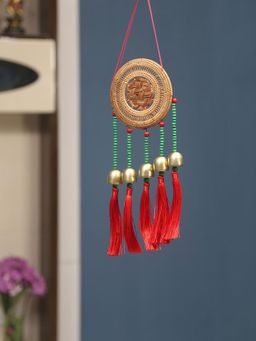 At Home by Nilkamal - Dream Catcher Wind Chime - Red