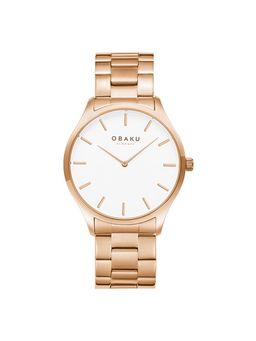 Obaku - Tang Fuscia Quartz White Round Dial Mens Watch - V260Gxvisv