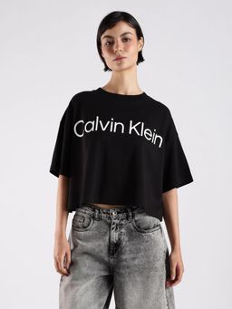Calvin Klein - Black Logo Relaxed Fit Cotton T-Shirt