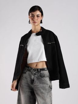 Calvin Klein - White Textured Slim Fit Cotton T-Shirt