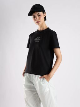 Calvin Klein - Black Logo Regular Fit Cotton T-Shirt