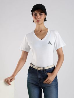 Calvin Klein - Pink Solid Regular Fit Cotton T-Shirt