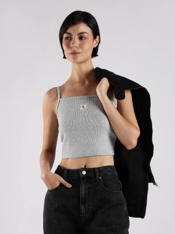 Calvin Klein - Grey Slim Fit Cotton Cami Top