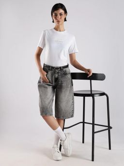 Calvin Klein - White Logo Regular Fit Cotton T-Shirt