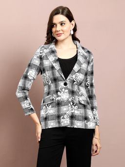 AAREIN - Black Long Sleeves Twill Smart Casual Solid Womens Blazers