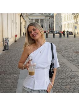 Miakee - White Solid Pifko Top