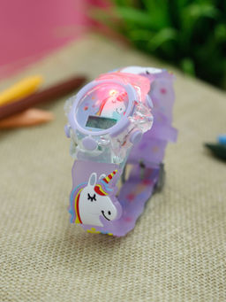 Stol'N - Purple Plastic Round Digital Multifunction Watch