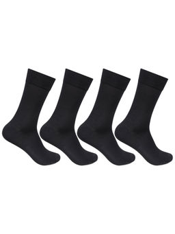 Bonjour - Mens Cotton Plain Formal Socks (Pack of 4)