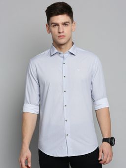 SHOWOFFFF - Mens Spread Collar White Printed Shirt