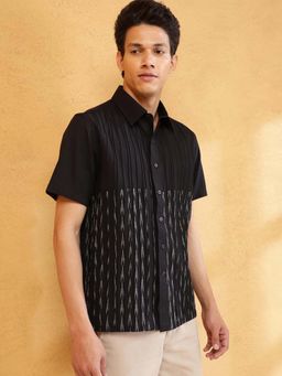 Fabindia - Black Printed Straight Fit Shirt