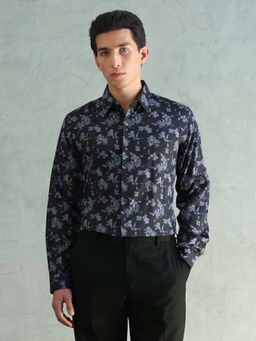 Arrow Newyork - Blue Printed Slim Fit Shirt