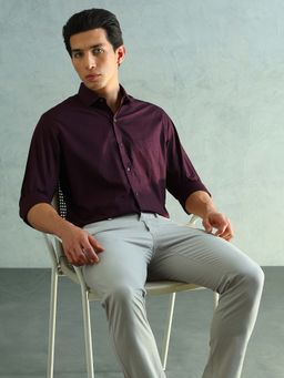 Arrow - Wine Solid Slim Fit Shirt