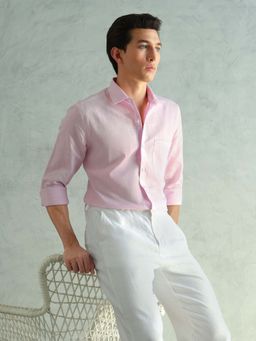 Arrow - Pink Solid Slim Fit Shirt
