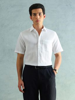 Arrow - White Solid Regular Fit Shirt