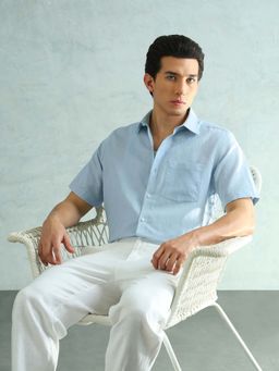 Arrow - Blue Solid Regular Fit Shirt