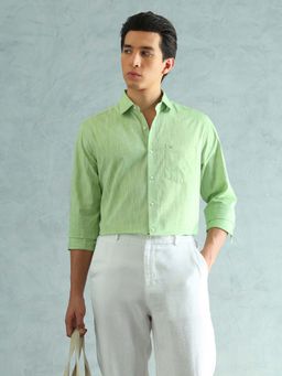 Arrow - Green Solid Slim Fit Shirt