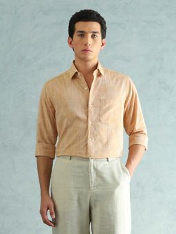 Arrow - Orange Solid Slim Fit Shirt