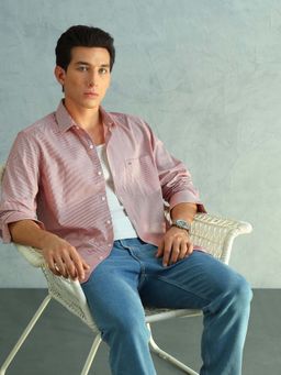 Arrow - Red Stripes Slim Fit Shirt