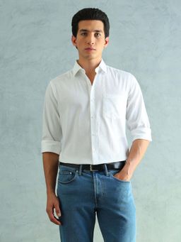 Arrow - White Solid Slim Fit Shirt