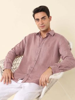Arrow - Mauve Solid Tailored Fit Shirt