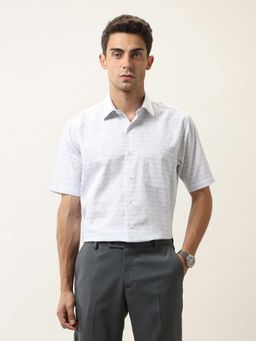 Arrow - White Self Design Regular Fit Shirt
